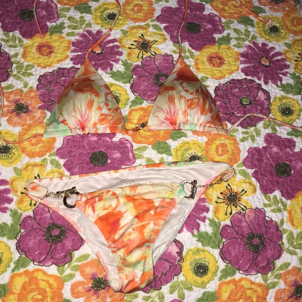 VICTORIA SECRET SEXY TWO PIECE ORANGE